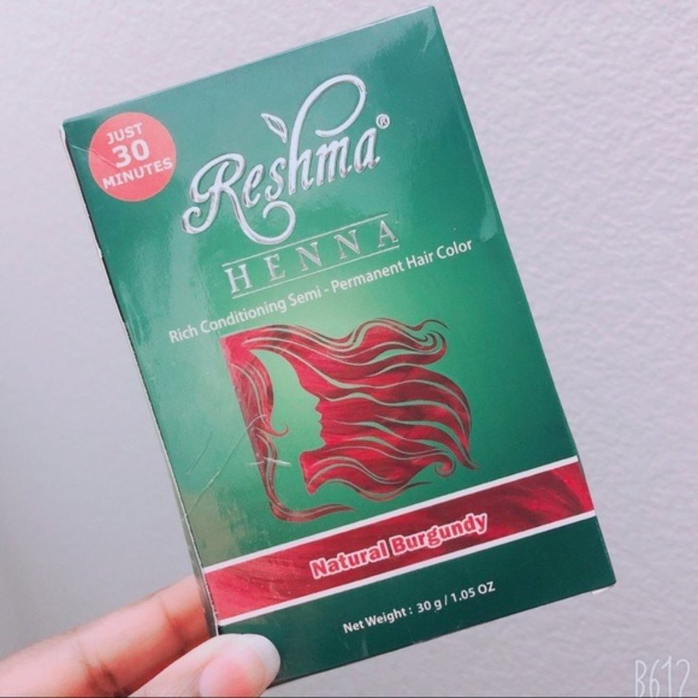 Reshma Henna Natural Hair Color Powder in Burgundy Red New in Box